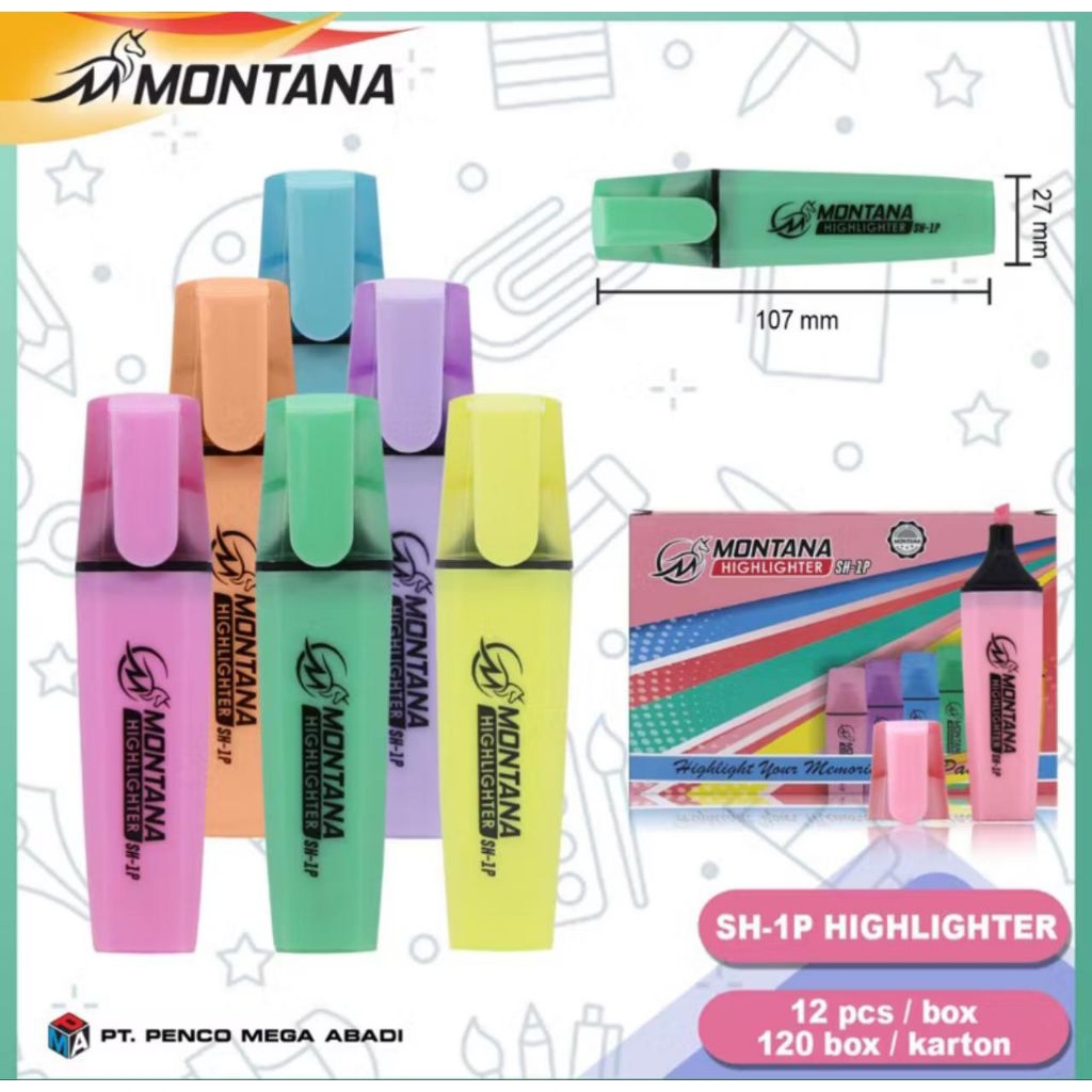 

Stabilo Montana Highlighter Pastel SH-1P