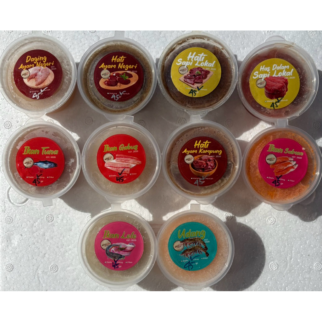 

PROTEIN MPASI MENTAH TEKSTUR HALUS, TANPA TULANG DAN TANPA DURI. SIAP MASAK SISA CEMPLUNG PERTAMA SE INDONESIA TIMUR - CUP NETTO 45 GRAM. MPASI SULAWESI BY IBUK RR