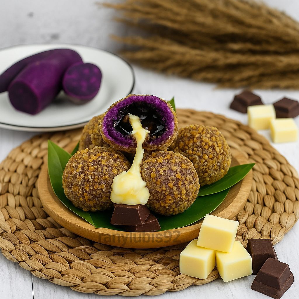 

Bola Ubi Crispy Cokelat Keju isi 10