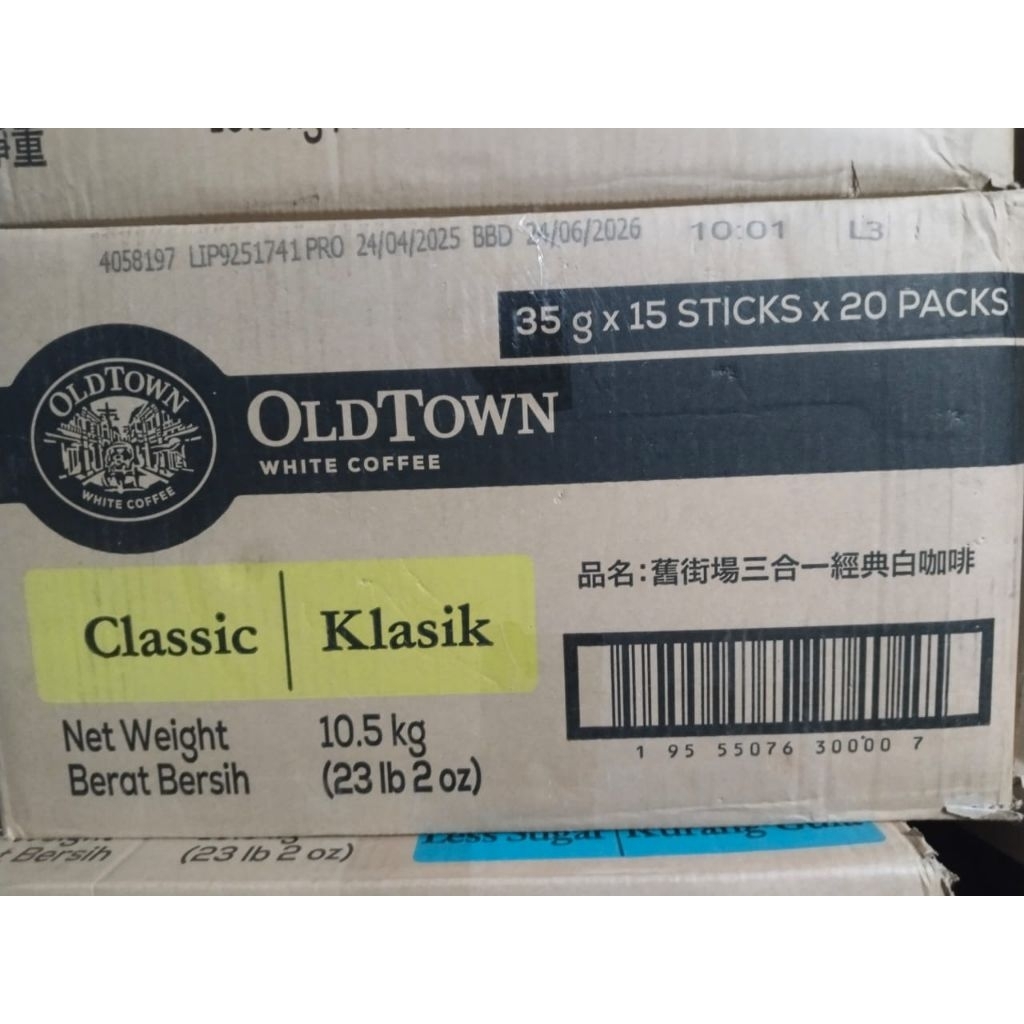 

Oldtown white coffe klasik per dus