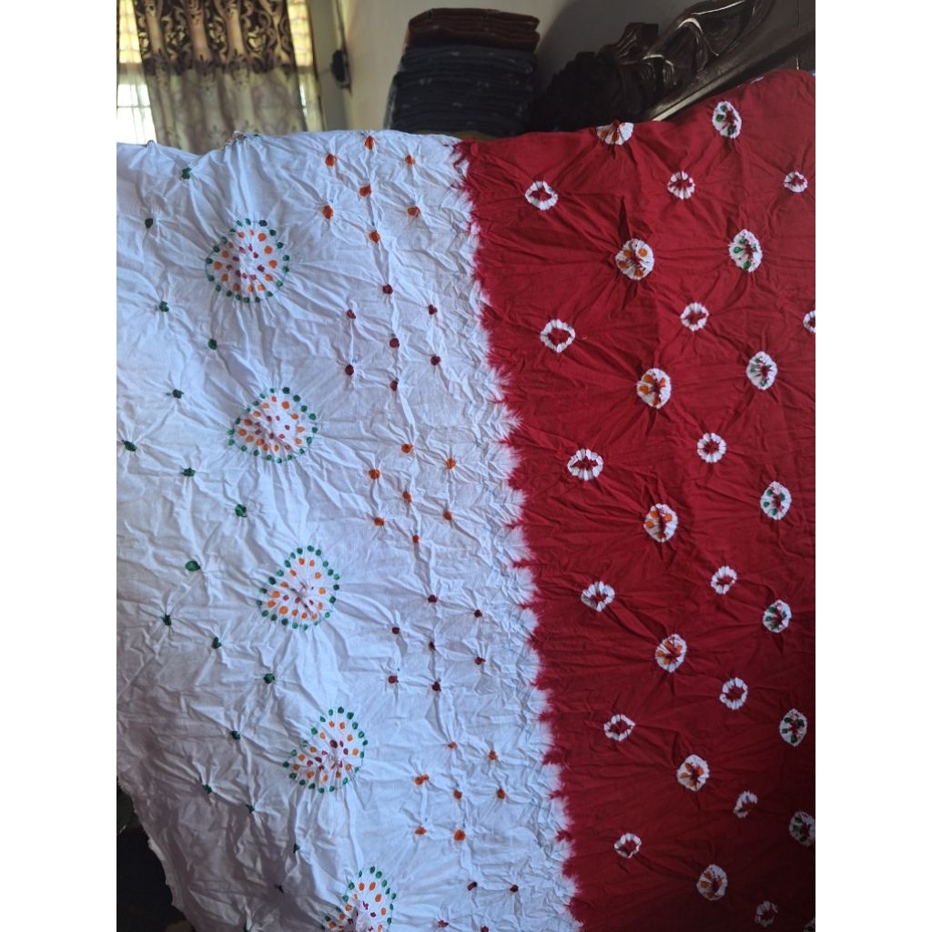 kain jumputan DIYAN edisi merahputih - putih merah