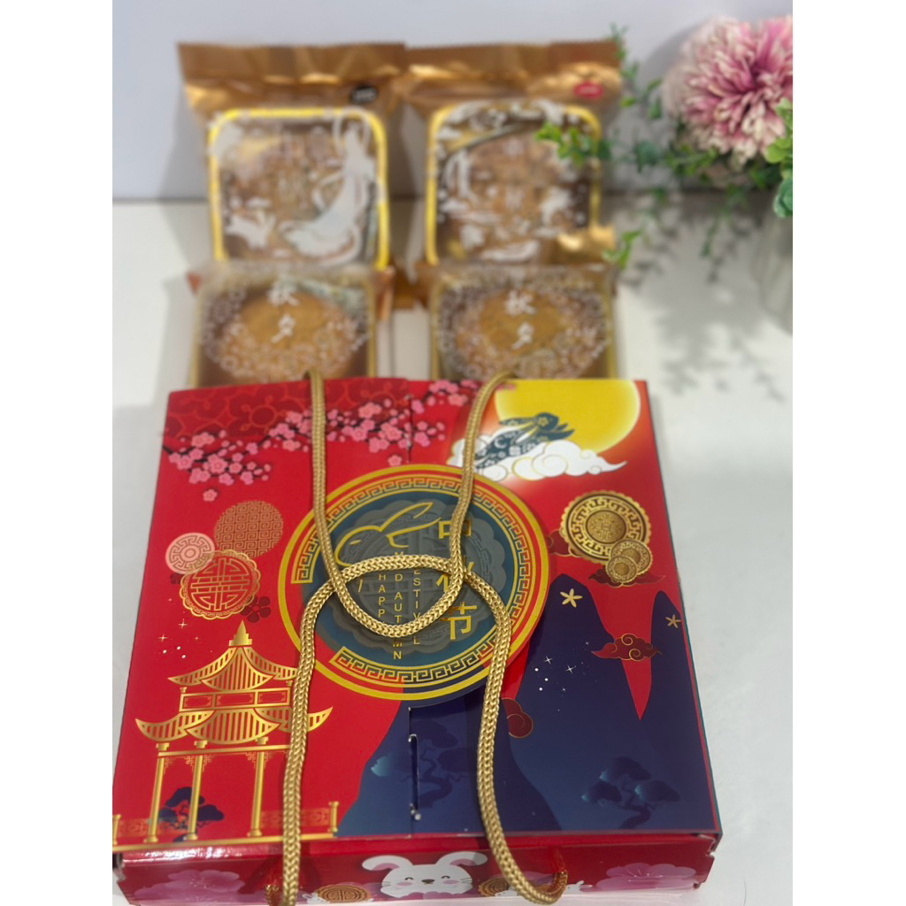 

(HALAL) Mooncake Kue bulan Vegetarian ukuran 100gram per box isi 4 pcs Termurah dan dijamin enak