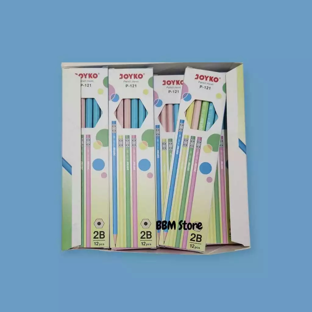 

Pensil JOYKO P-121 2B Warna Pastel 1 Lusin Isi 12 Pcs Pencil Macaroon Soft Aesthetic Estetik