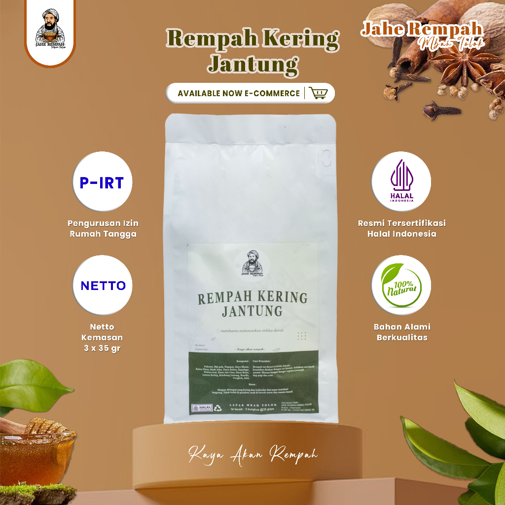 

RACIKAN REMPAH KERING UNTUK MENGATASI PENYAKIT JANTUNG 100% HERBAL RESEP DARI LELUHUR JAWA
