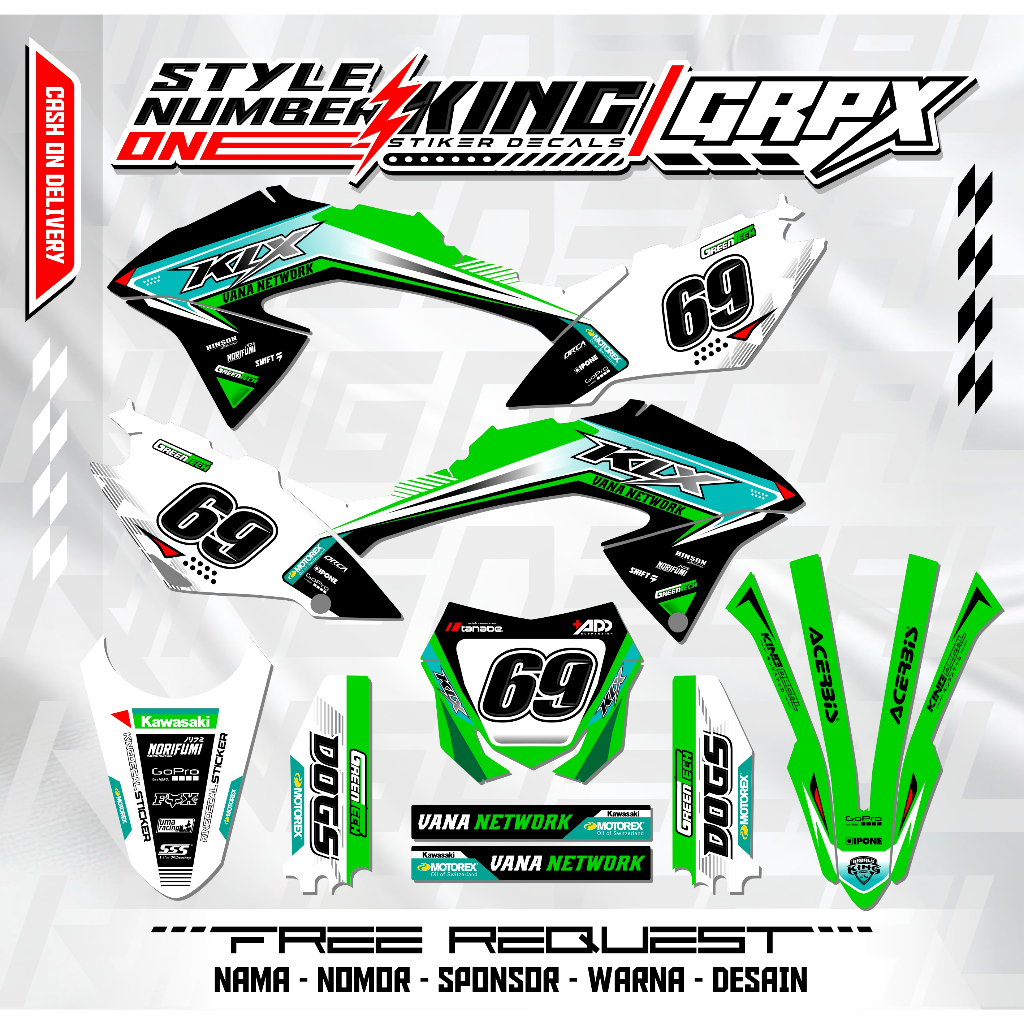 DECAL KLX BF FULL BODY / STIKER KLX BF / STIKER KLX / DECAL KLX BF 150L / DECAL STIKER KLX BF