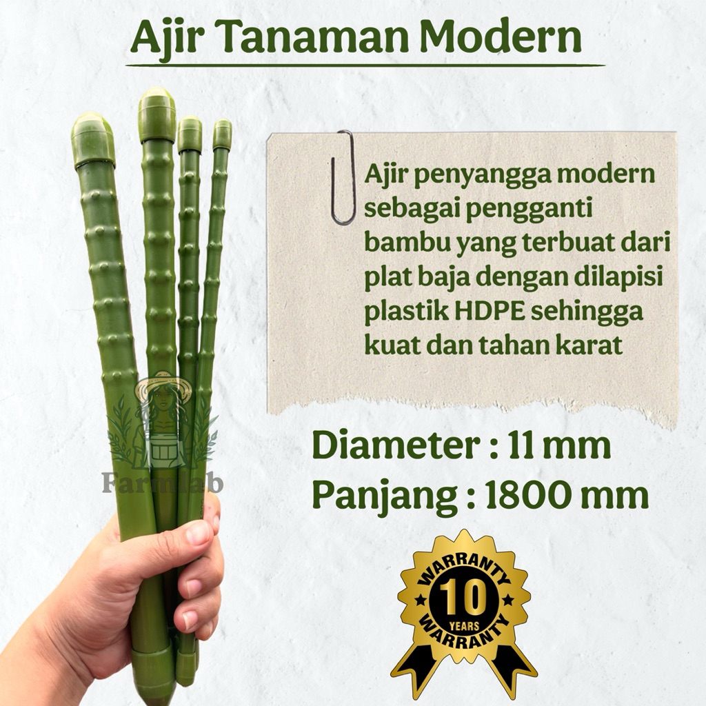 AJIR PENYANGGA TANAMAN MODERN DIAMETER 11 x 1800 MM