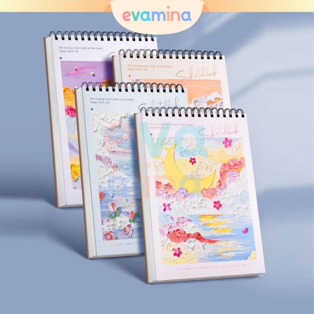 

Evamina Sketchbook A4 A6 A5 Buku Gambar Vertikal Jilid Spiral Aesthetic Buku Sketsa 80 Halaman Aesthetic