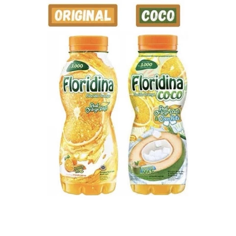 

Floridina Coco Orange dan Floridina 1 Botol 350 Ml kelapa asli jeruk degan fresh segar 1pack 12botol WINGSFOOD VITAMIN C