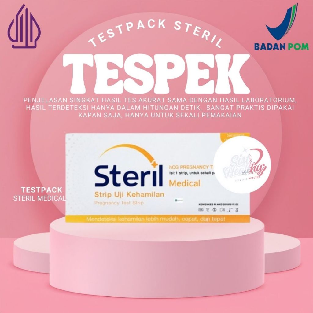 Testpack Steril / Test Pack Steril 1 Strip / Alat Test Kehamilan Steril / Test Pack Kehamilan Steril