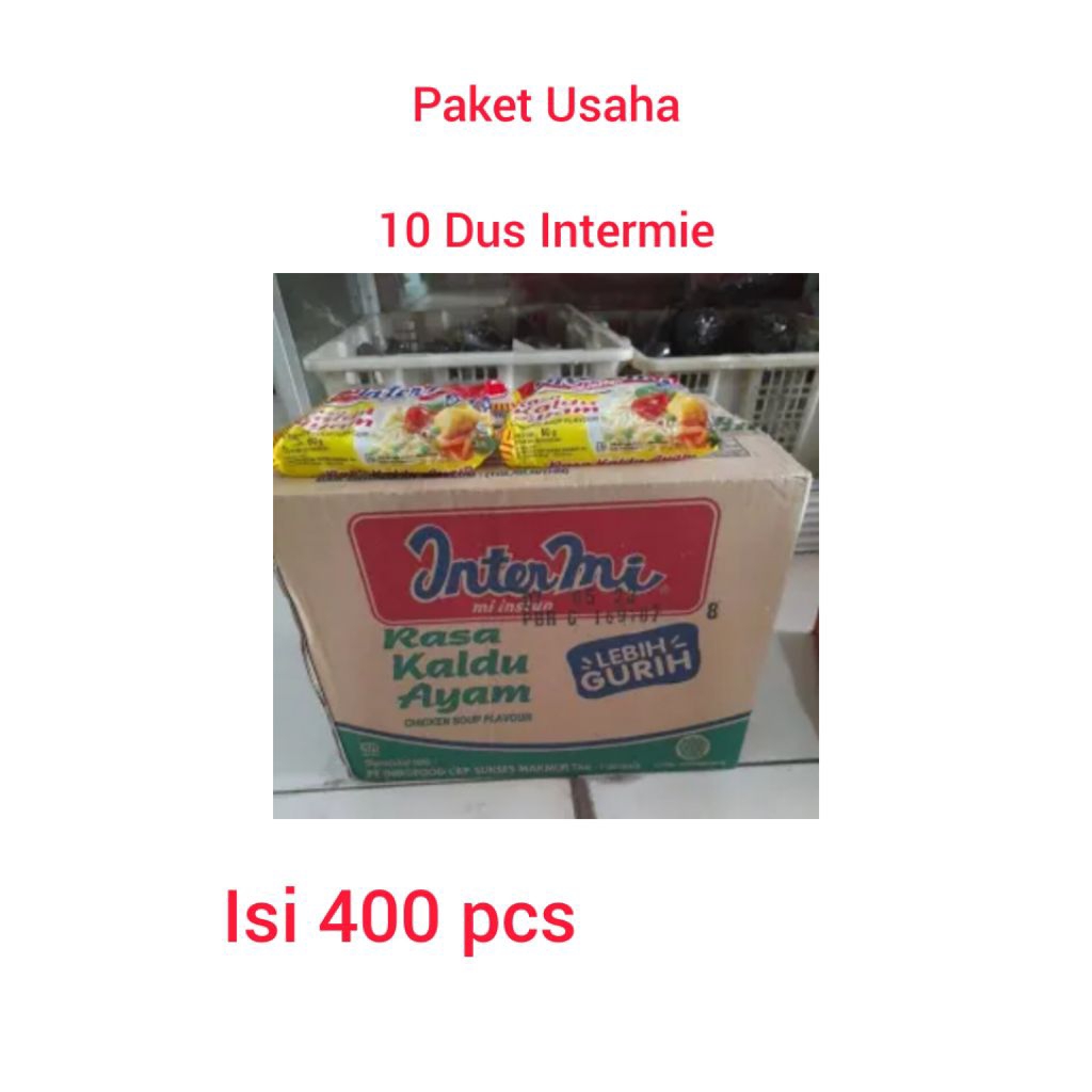

Paket Usaha 10 dus Intermie kaldu ayam, intermie temurah, intermie kaldu ayam