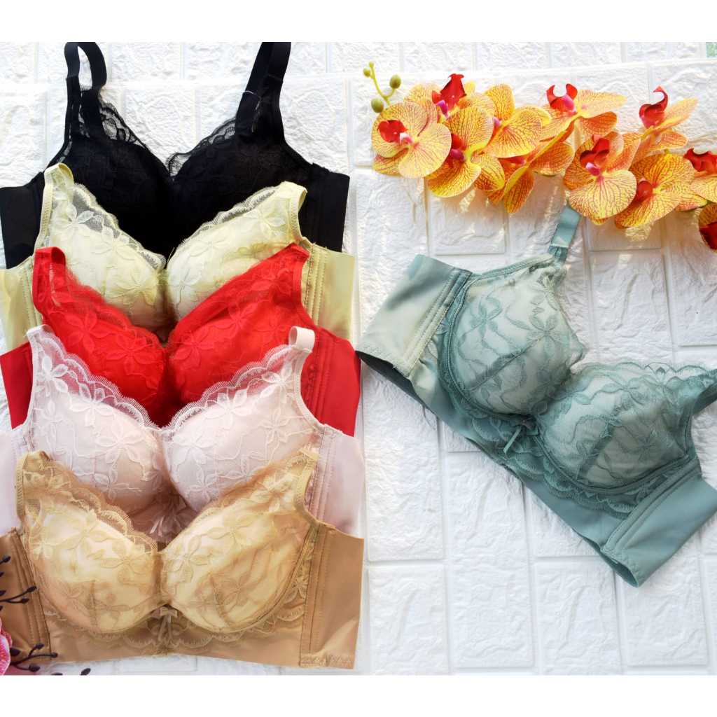 BBL 132 BH Super Tebal Super Pushup BRA Berkawat Seamless Penutup Samping Lebar Kait 4  Bahan Blokat