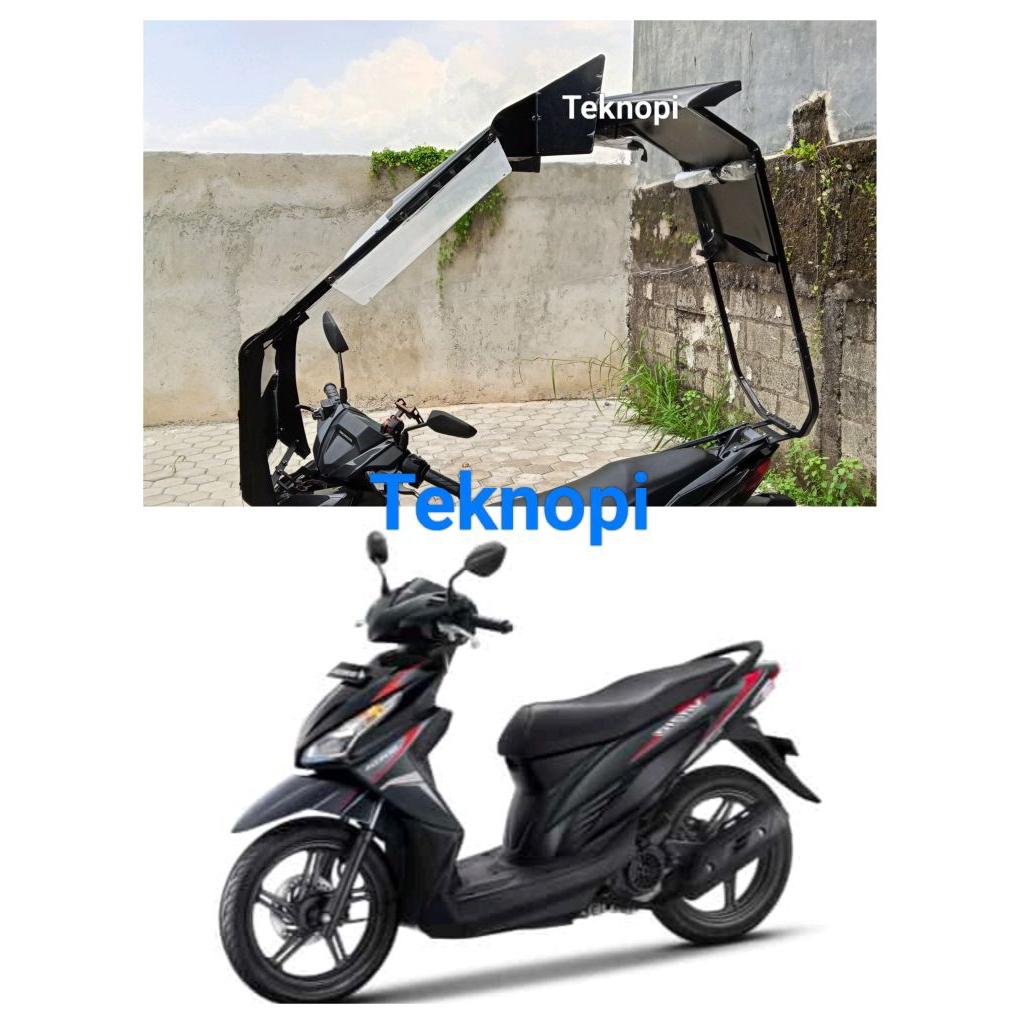 Kanopi motor lebih awet Rangka full metal untuk Honda Vario 110 fi anti hujan