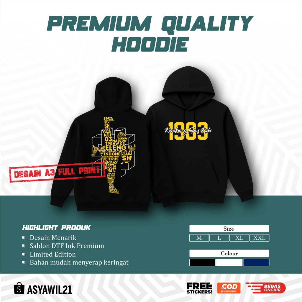 HOODIE PSHW 1903 KEMBANG TEPUS KAKI JAKET PSHW TERBARU - JAKET SH WINONGO - JAKET HOODIE PSHW SIMPEL