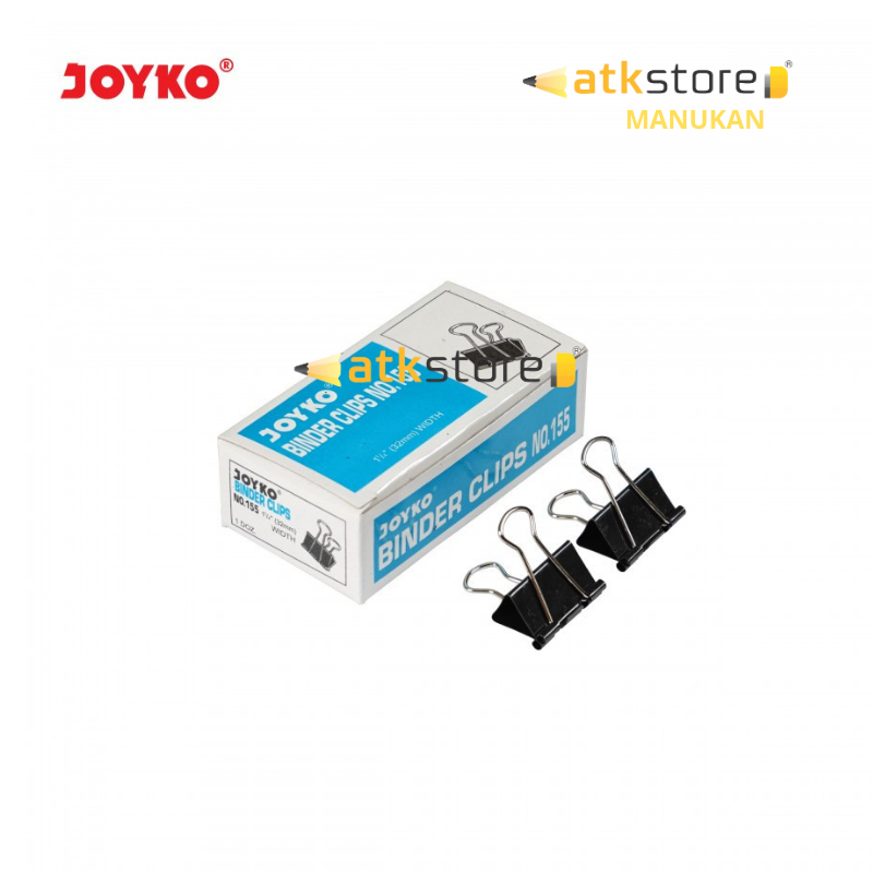 

Joyko Binder Clips – Penjepit Kertas Berkualitas (Ukuran 15mm, 19mm, 25mm, 32mm, 41mm, 51mm) – 1 Dozen per Box