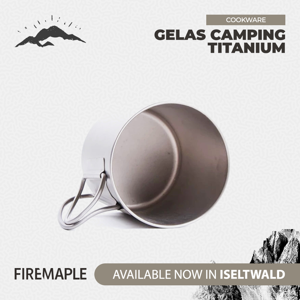 Alat Makan Camping Full Set Firemaple FMP-307 – Gelas Camping Titanium Mug Premium Nesting Camping