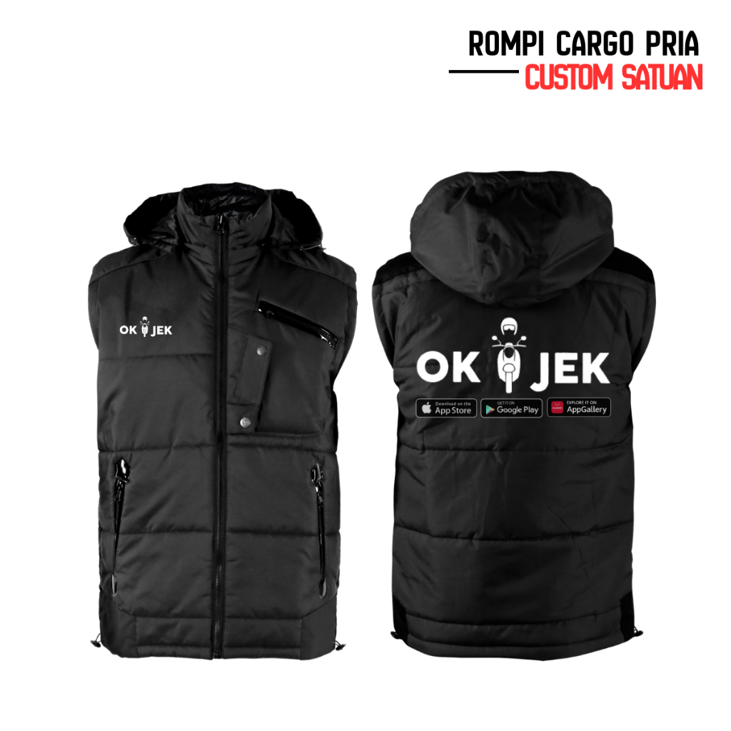 Rompi Motor Vest Driver Lapangan Outdoor Custom OK JEK