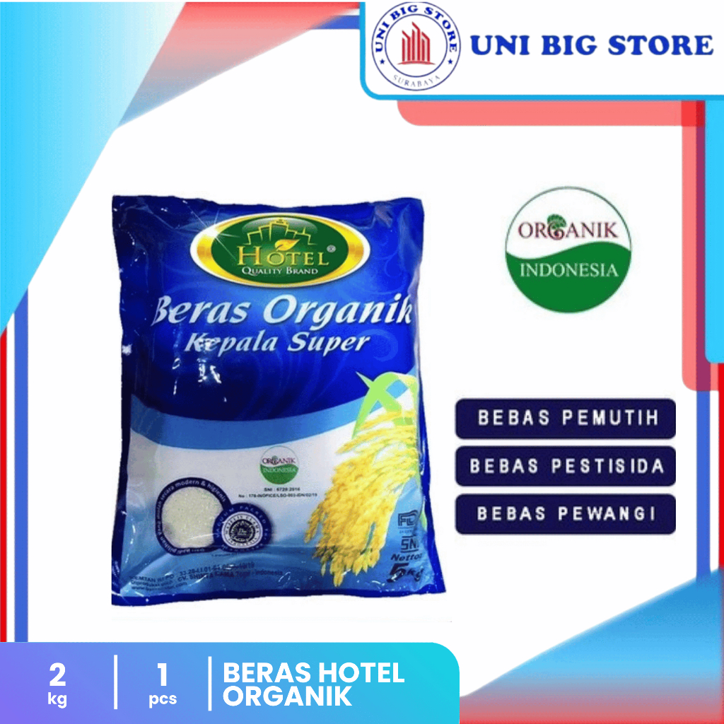 

HOTEL Beras Organik HOTEL Kepala Super 2 kg Healthy Organic Rice