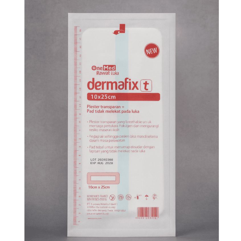 Dermafix T Plester Luka Transparan Anti Air 10x25 Per Lembar / Dermafix Transparan 10cm x 25cm / Ple