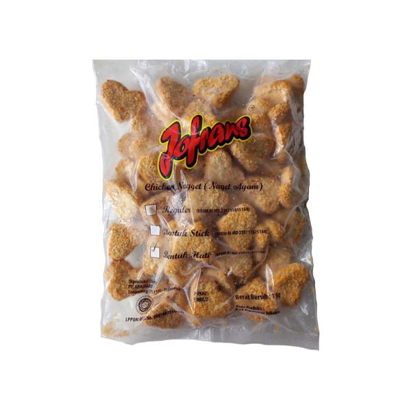 

Jofrans Nugget Ayam Bentuk Hati 1000gr