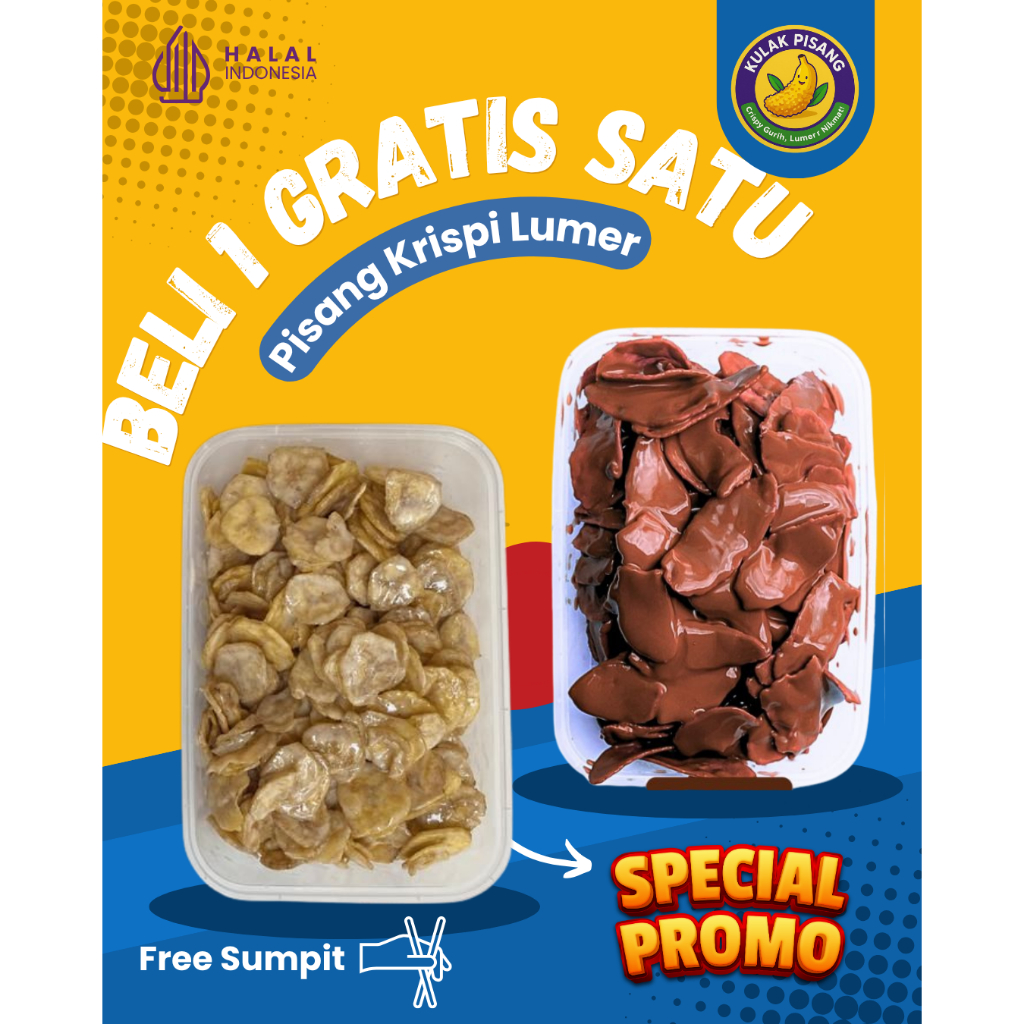 

(BELI 1 GRATIS 1) Keripik Coklat Lumer by Bakul Pisang | Keripik Pisang Coklat Lumer 1000 ML / Keripik Pisang Coklat Lumer