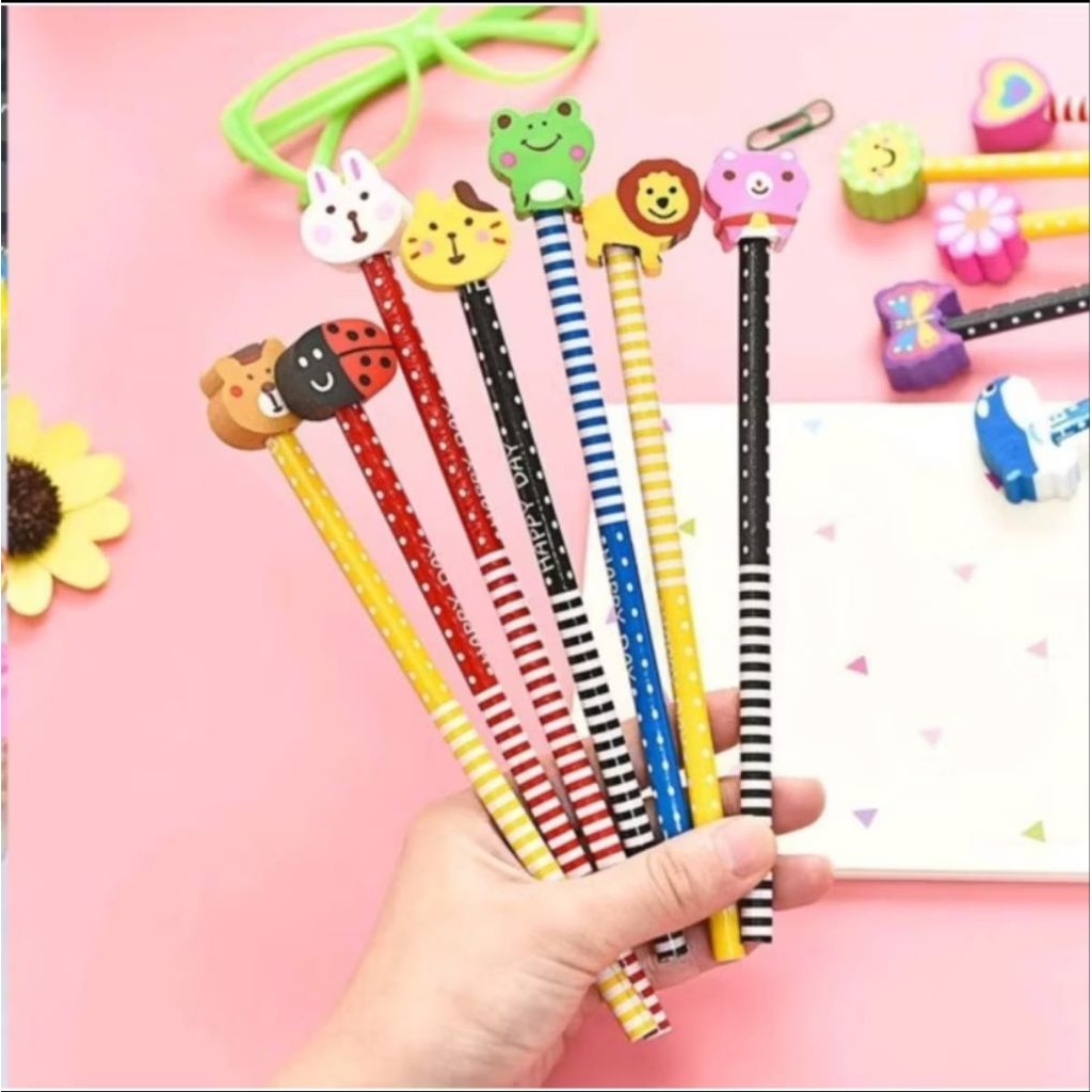 

(A218) pensil karakter + penghapus