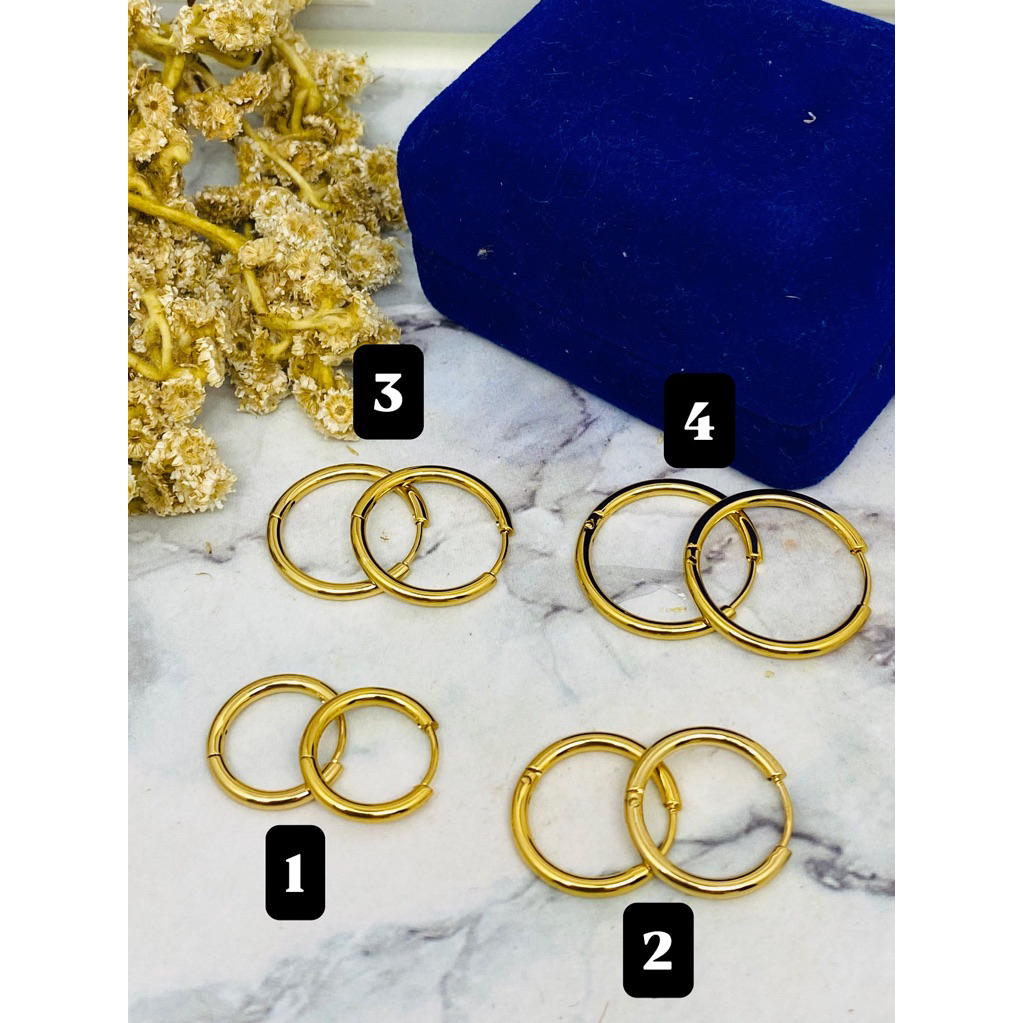 anting titanium bulat polos