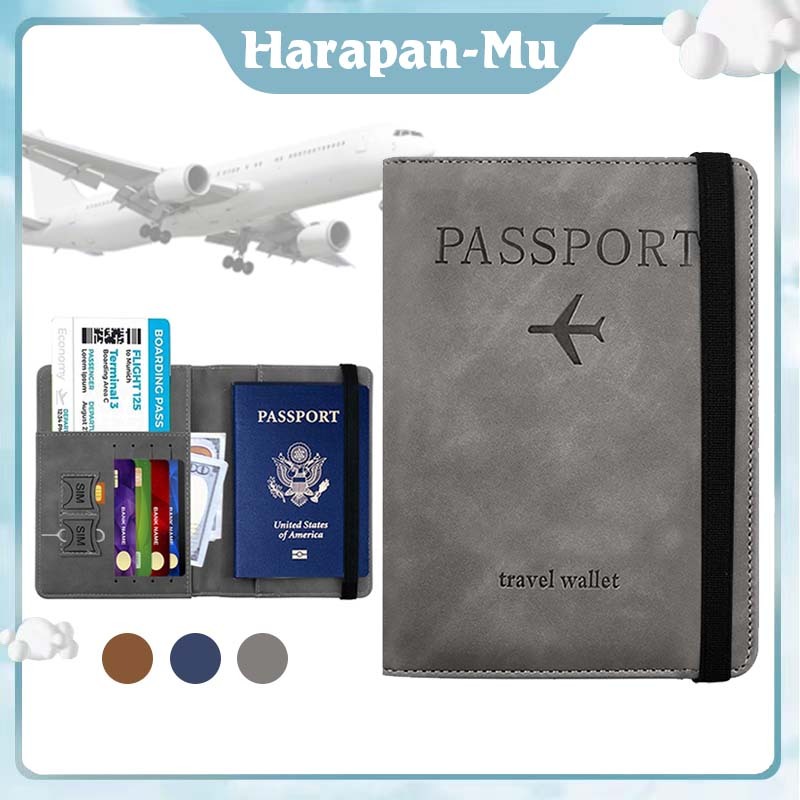 Dompet Paspor Waterproof / Tas Paspor Pesawat / Tas Paspor Perjalanan Portabel Dengan Rfid