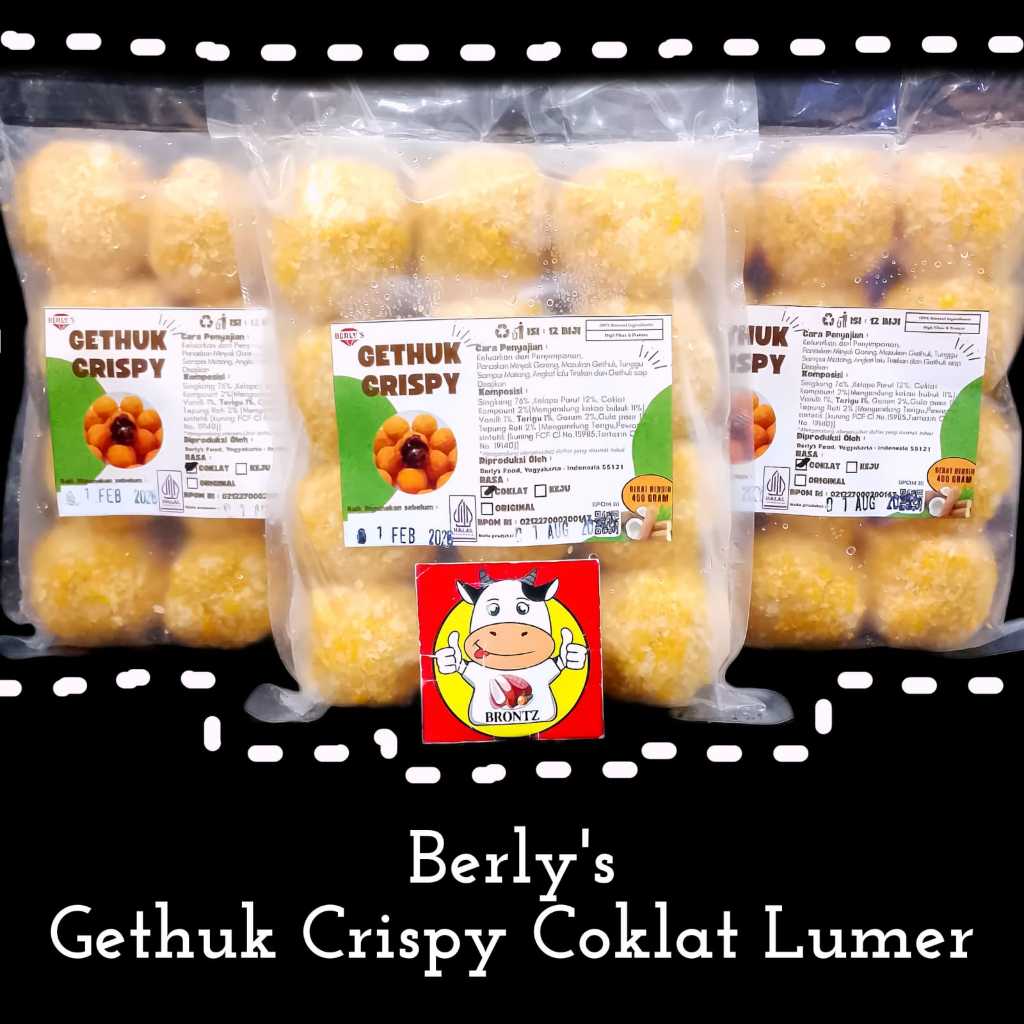BERLYS GETHUK CRISPY Original Coklat Lumer isi 12pcs Frozen Siap Goreng - Kheiza Frozen