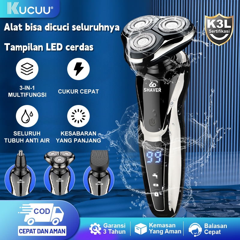 ontimestoree - KUCUU Cukuran Jenggot Electric/ pencukur kumis/pencukur jenggot/6D alat cukur kumis