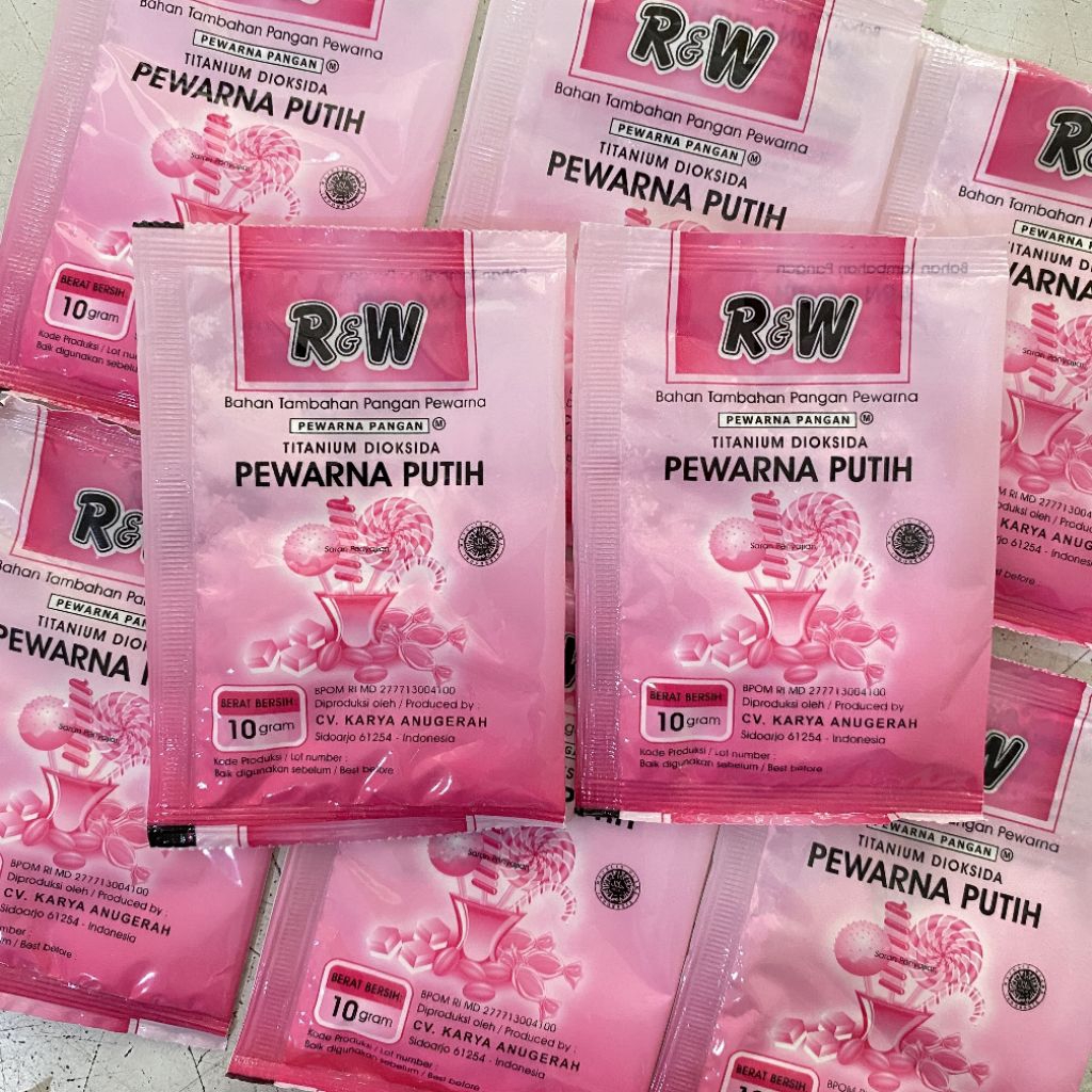 R&W Rajawali pewarna putih bubuk 10 gram | pewarna putih bubuk