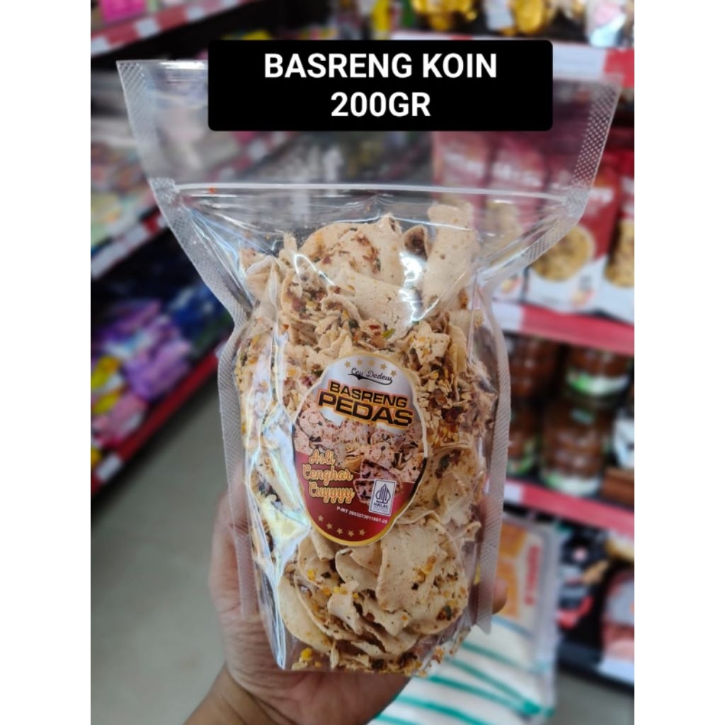 

Snack Makanan Ringan BASRENG KOIN Bulat 200GR