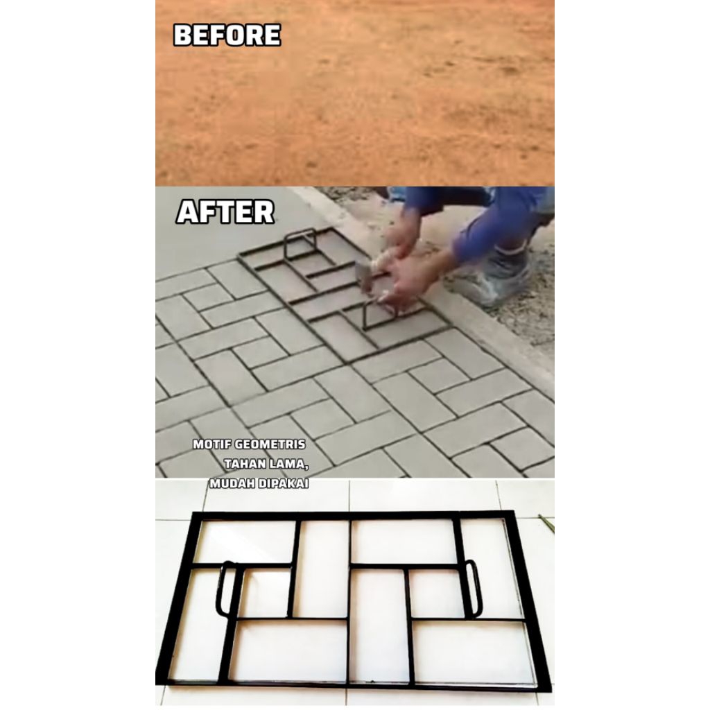 Cetakan Paving Block Motif Bata Rumput Cor Beton Manual Cetakan Paving Blok Taman Jalan
