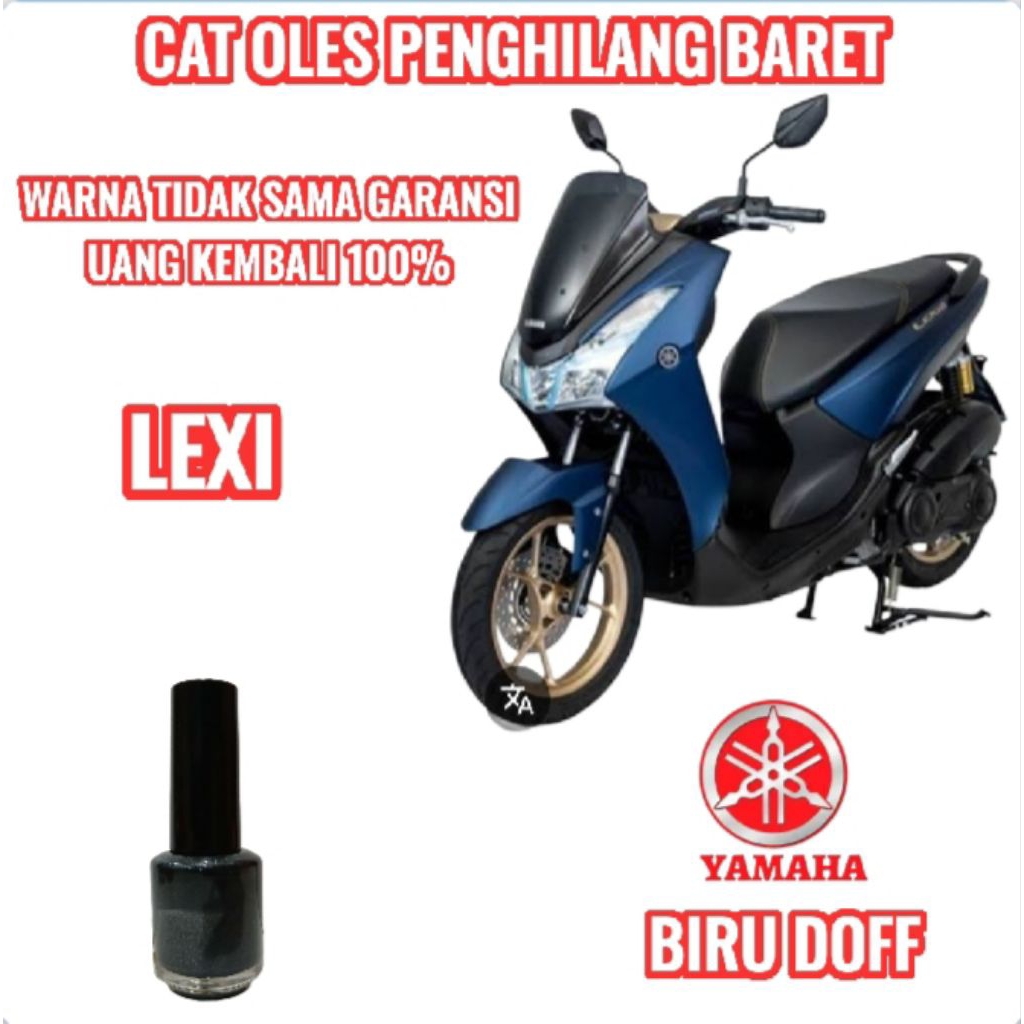 CAT OLES PENGHILANG BARET MOTOR YAMAHA LEXI BIRU DOFF TERMURAH