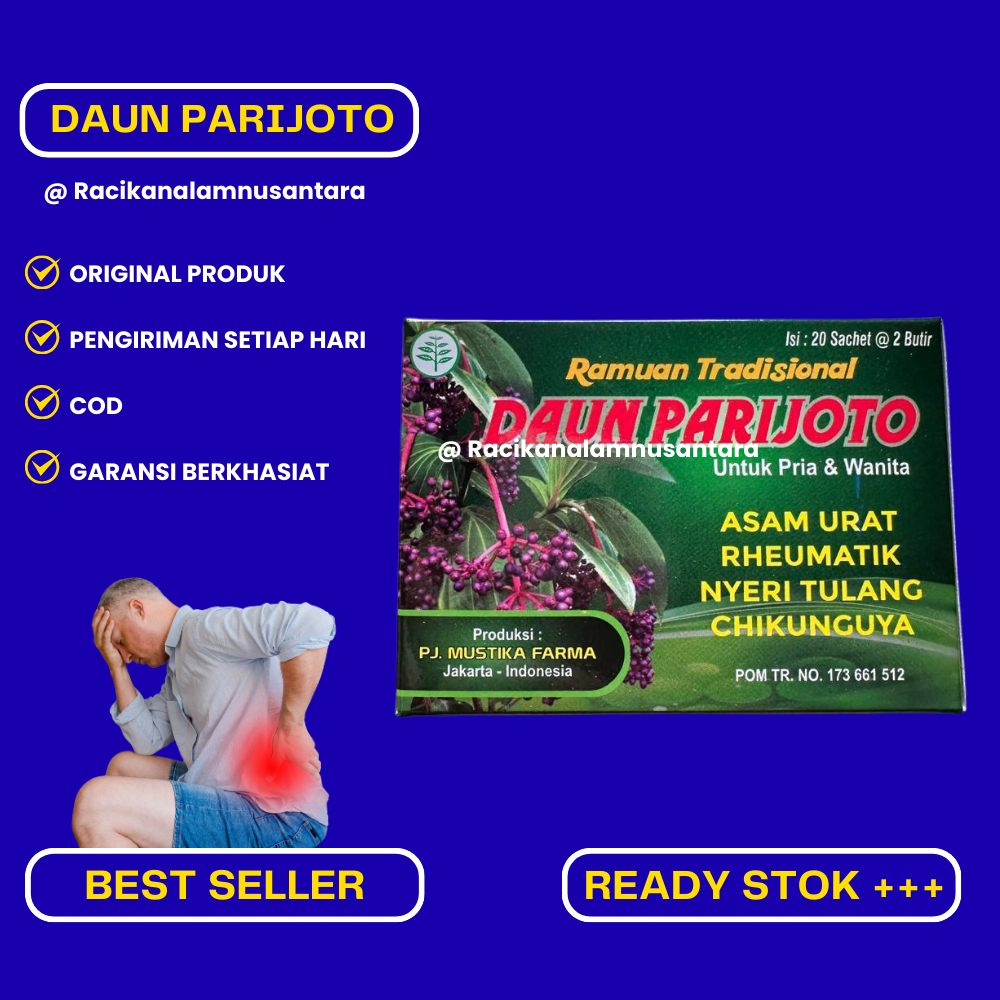 

Ramuan Tradisional Daun Parijoto Tablet Original (Asam Urat)