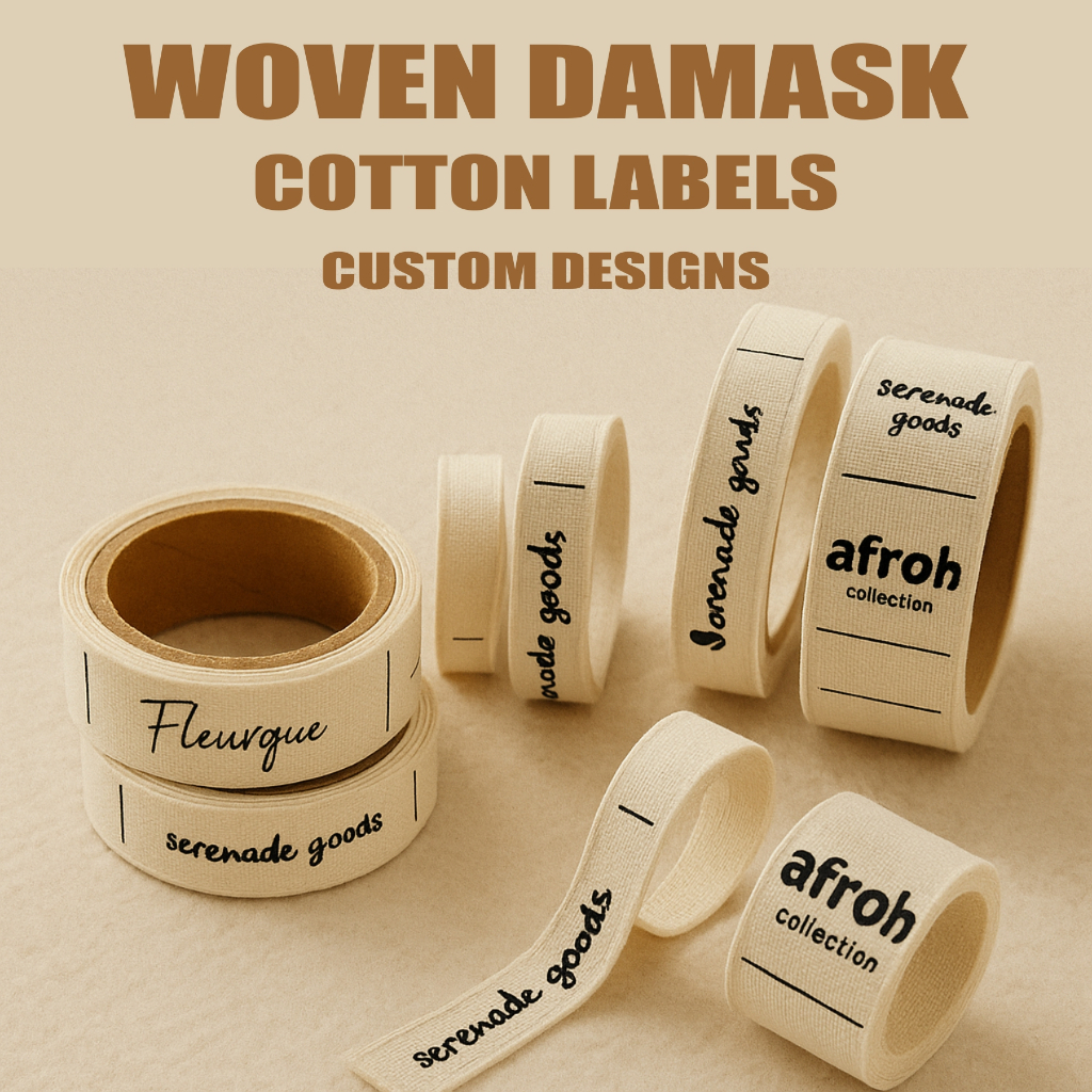 

Label Woven Damask Subtitute 100 PCS - Label Baju - Label Hijab