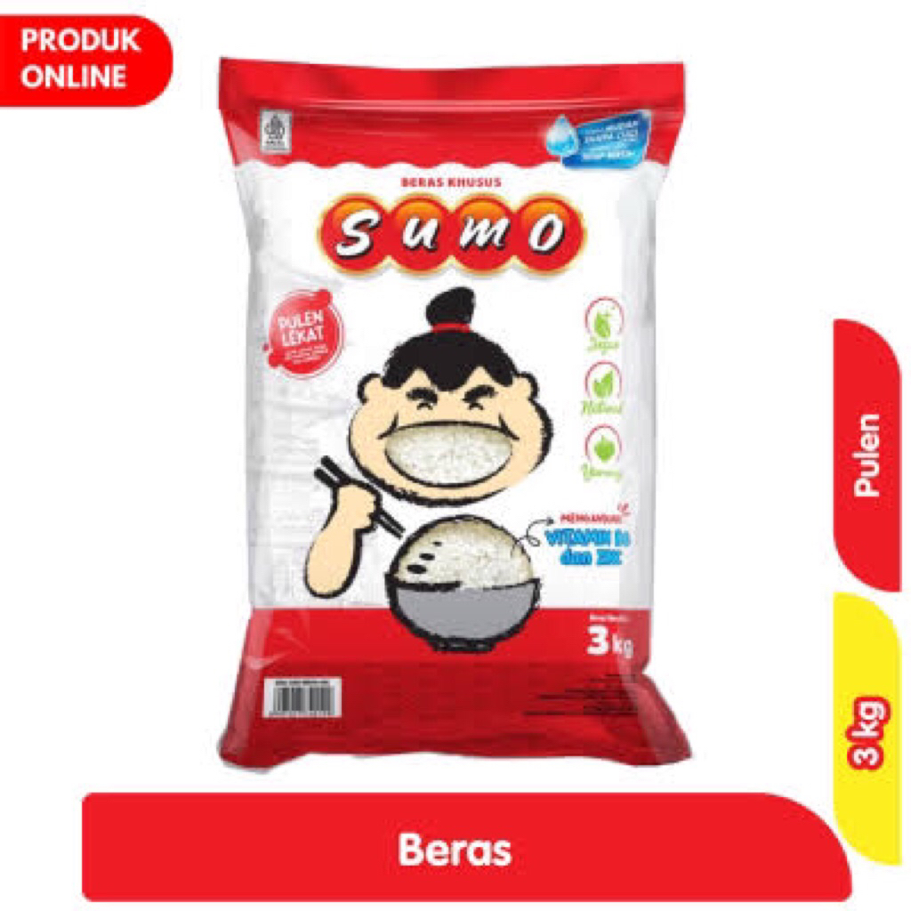 

BERAS SUMO MERAH PREMIUM 3KG || BERAS SUMO MERAH 3KG FORTIFIKASI