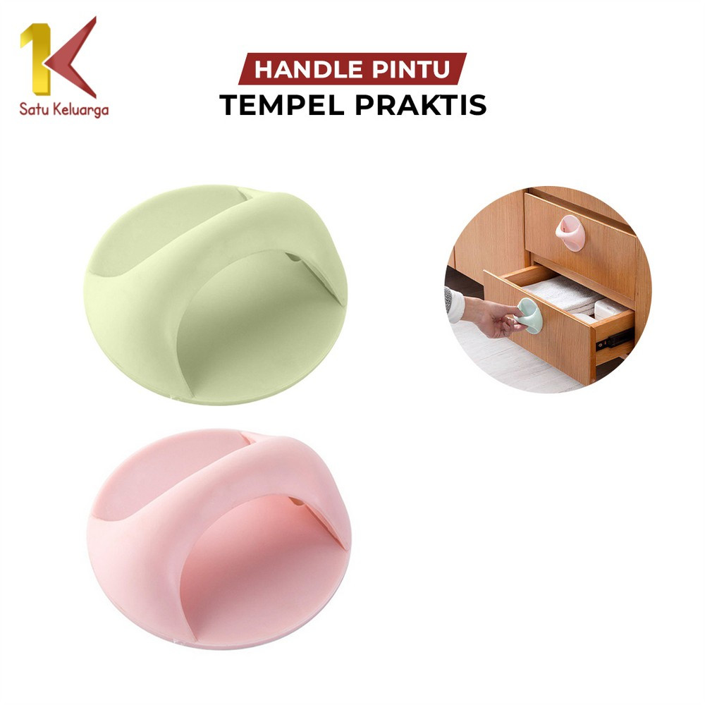 EC Satu Keluarga Pegangan Pintu Tempel Lemari Baju Bulat Serbaguna C1063 Handle Pintu Multifungsi Ga