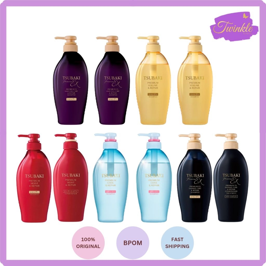 Twinkle Beauty - Tsubaki Shampoo dan Conditioner 450 ml | Sampo dan Conditioner Tsubaki Kemasan Baru