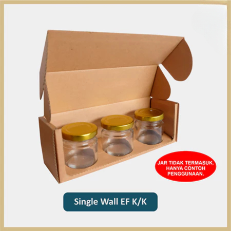 

Kardus Packaging Madu Sambal Jar Kaca isi 3