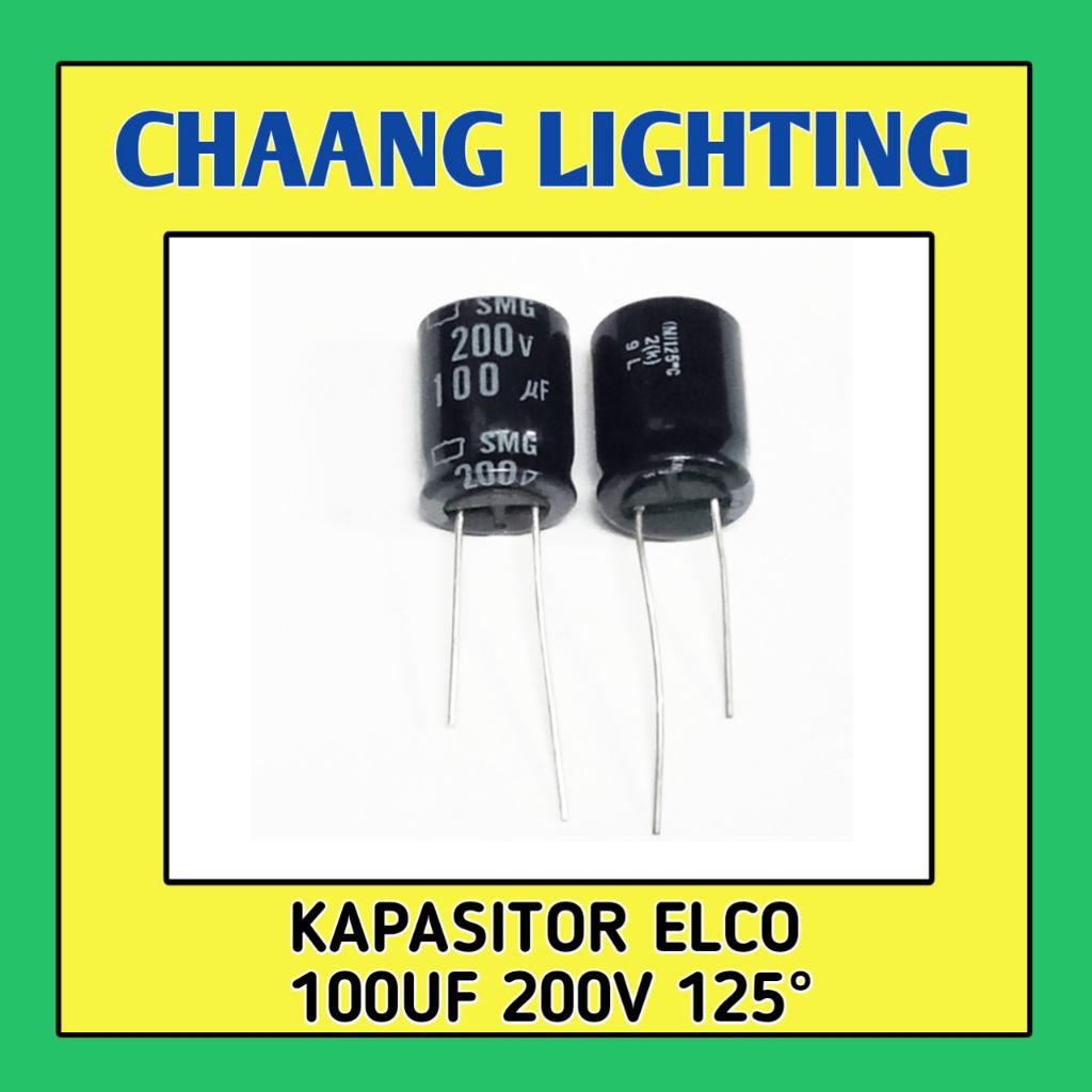 100UF 200V KAPASITOR ELKO 100UF 200V CAPASITOR ELCO 100UF 200V ELCO 100UF 200V 125°