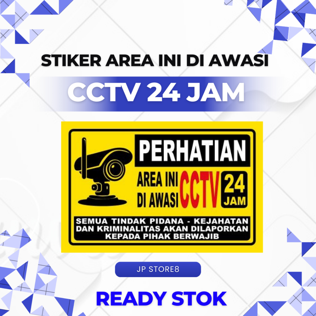 

STIKER SIGN AREA INI DI AWASI CCTV 24 JAM SEMUA TIDAKAN PIDANAN AKAN DI LAPORKAN KE PIHAK BERWAJIB - READY STOK SIAP KIRIM