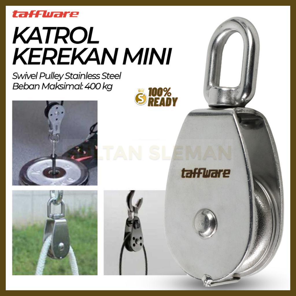 Kerekan Katrol Mini Portable M50 - Silver / Roda Katrol Kecil Mini / KATROL KEREKAN MINI M50