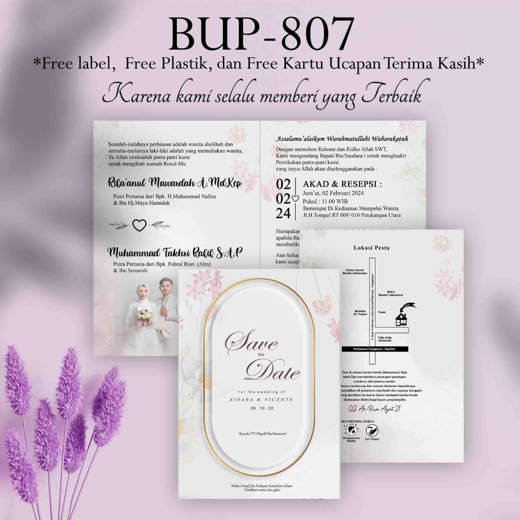 CETAK UNDANGAN PERNIKAHAN SIMPLE ELEGANT - UNDANGAN AESTHETIC - UNDANGAN MURAH