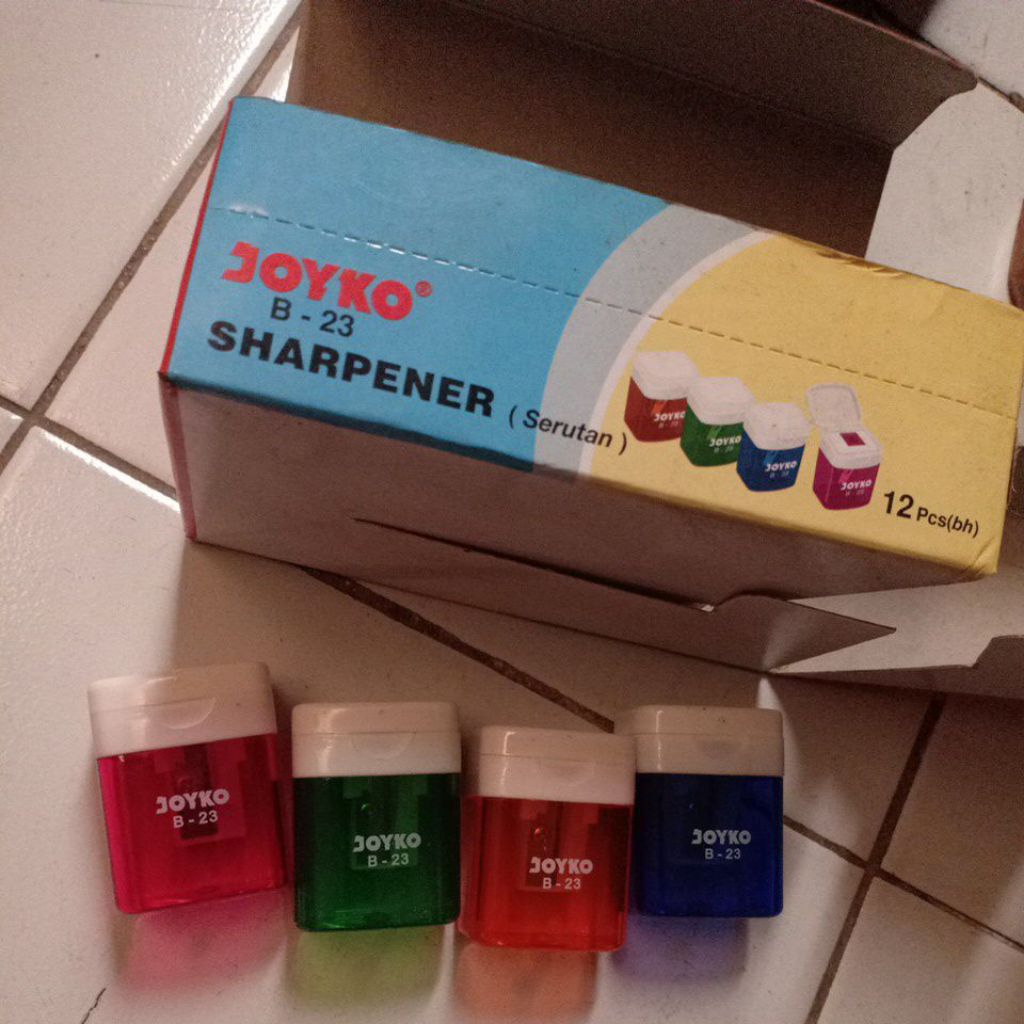 

serutan pensil joyko shapener joyko warna warni