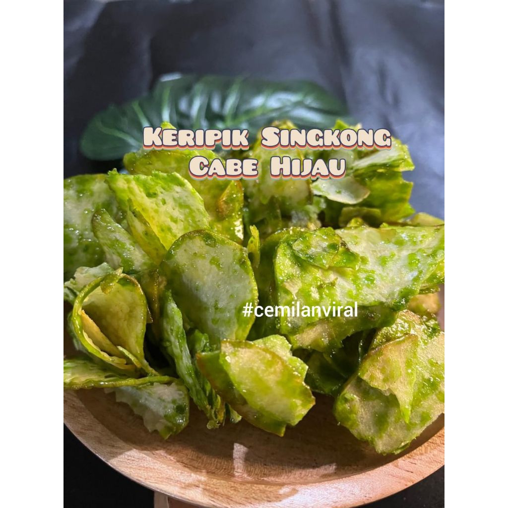 

Cemilan Viral Keripik Singkong Cabe Hijau Cabe Ijo Pedas Jalapeno Renyah Gurih