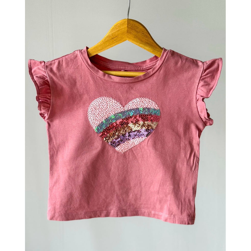 Anko Baby-Kaos Sequin Anak Perempuan