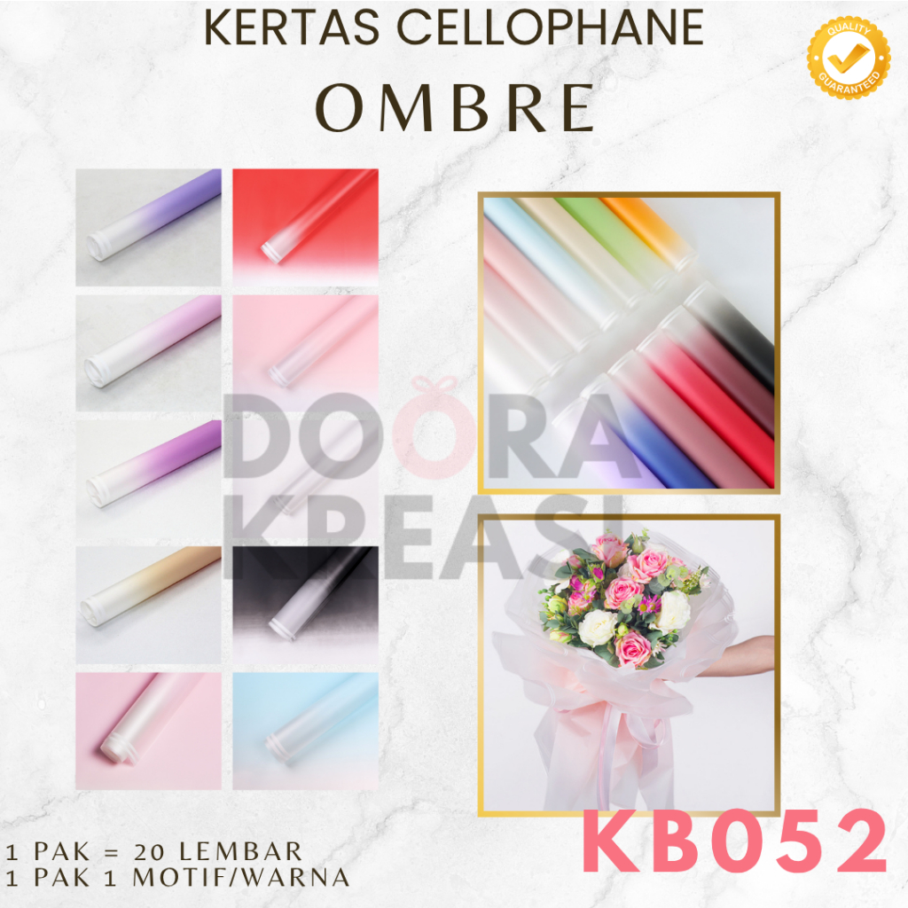Kertas Cellophane Buket Bunga Ombre [Ecer]