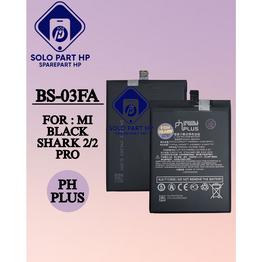 Solo Part HP BS-03FA Baterai Xiaomi Black shark 2 pro / 2