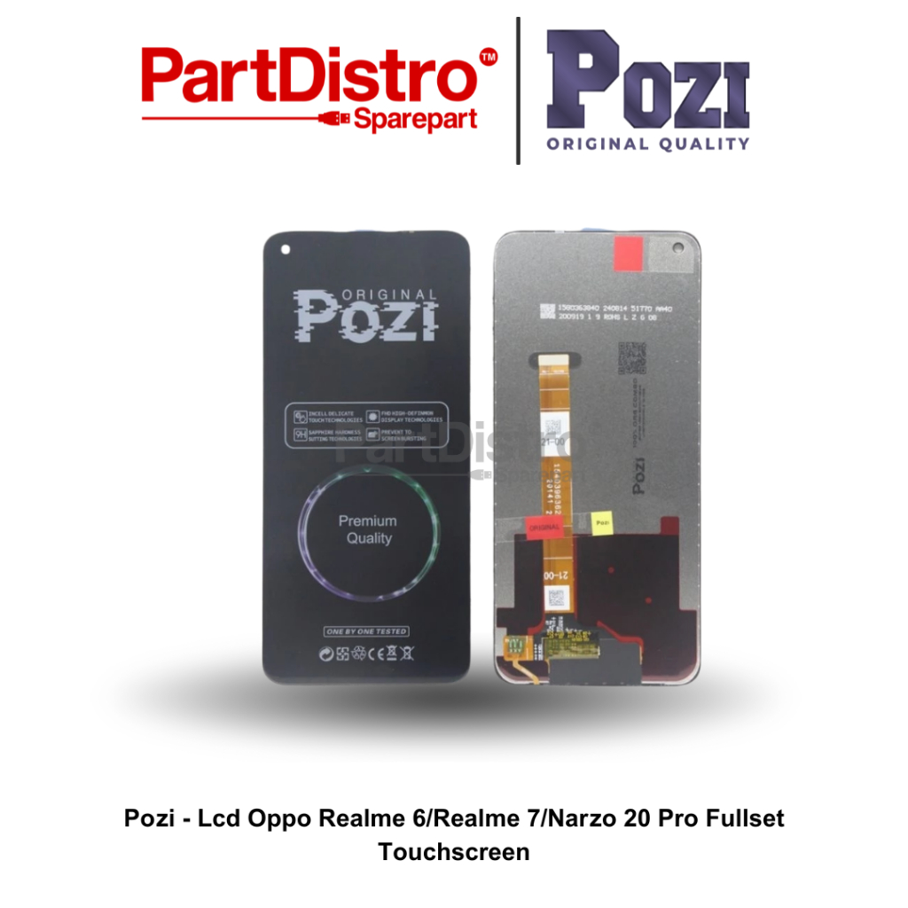 Pozi - Lcd Oppo Realme 6/ Realme 7/ Narzo 20 Pro Fullset Touchscreen