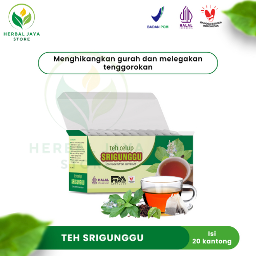 

Teh Celup Daun Srigunggu Tazakka 20 Kantong Tea Bag Herbal Gurah Penghilang Lendir Dahak Minuman Kesehatan Obat Batuk Berdahak